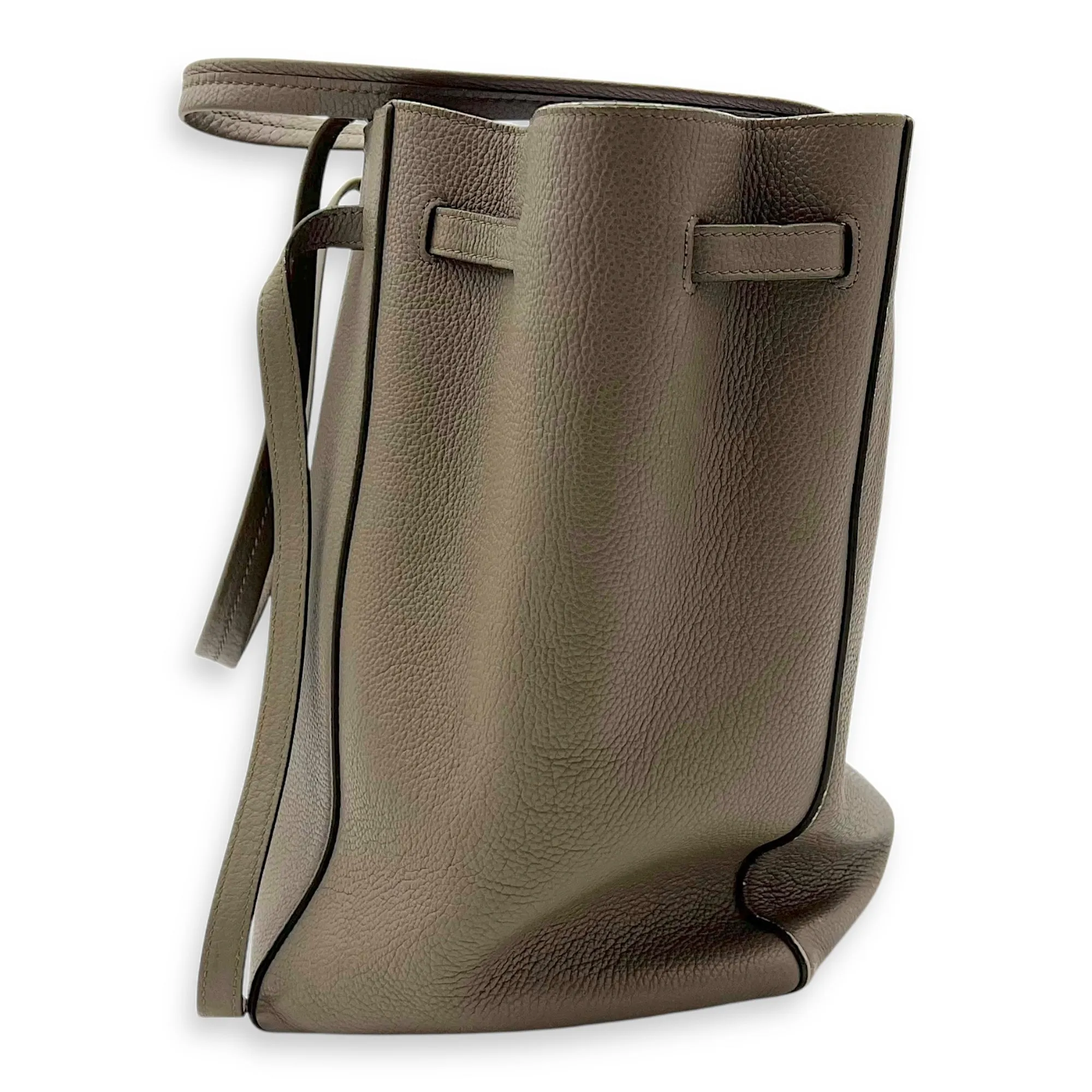 Phantom Grey Tote Bag in Calfskin, Gold hardware