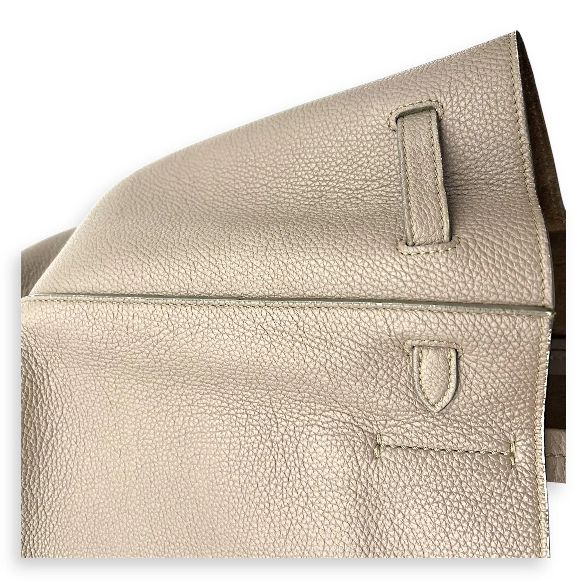 Phantom Grey Tote Bag in Calfskin, Gold hardware
