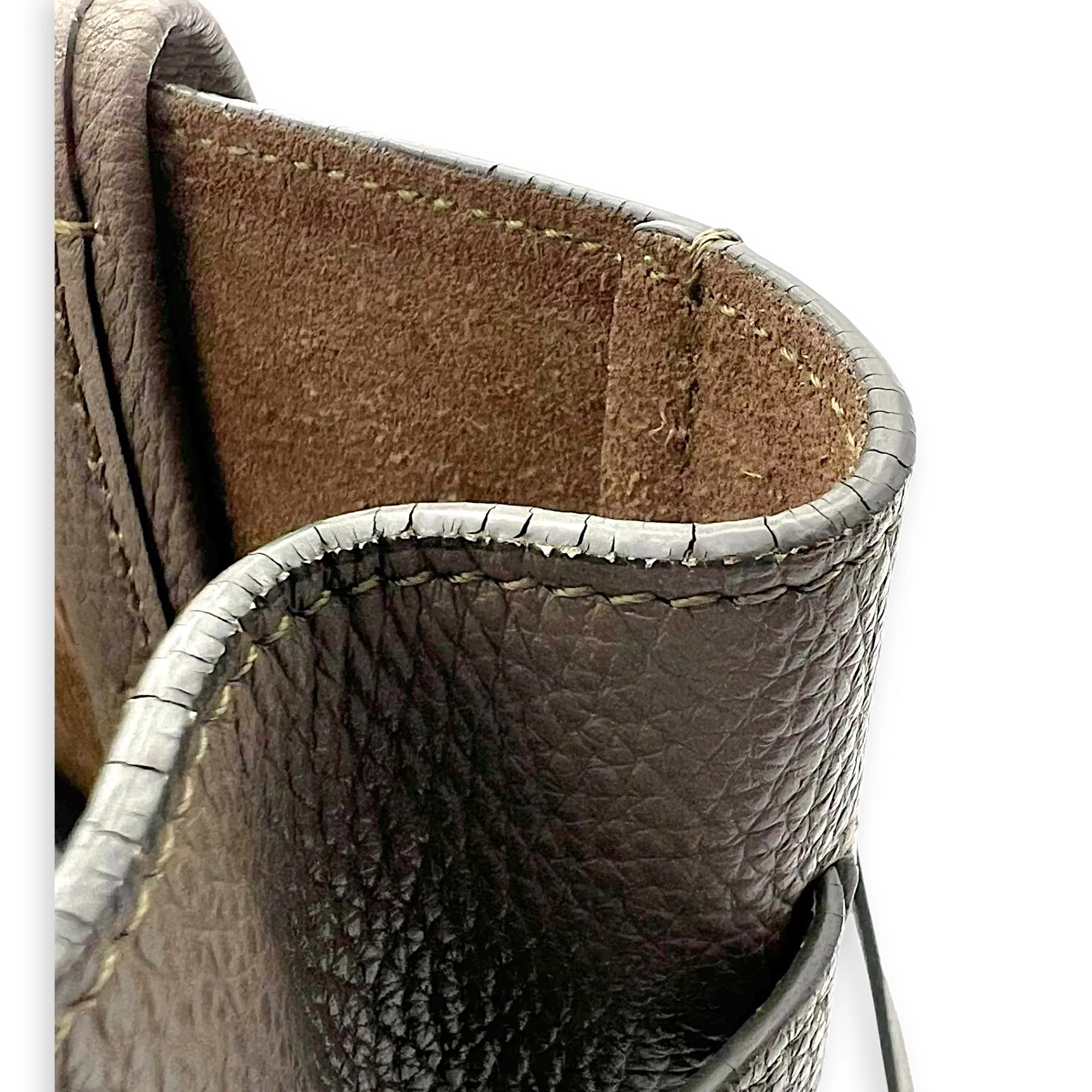 Phantom Grey Tote Bag in Calfskin, Gold hardware