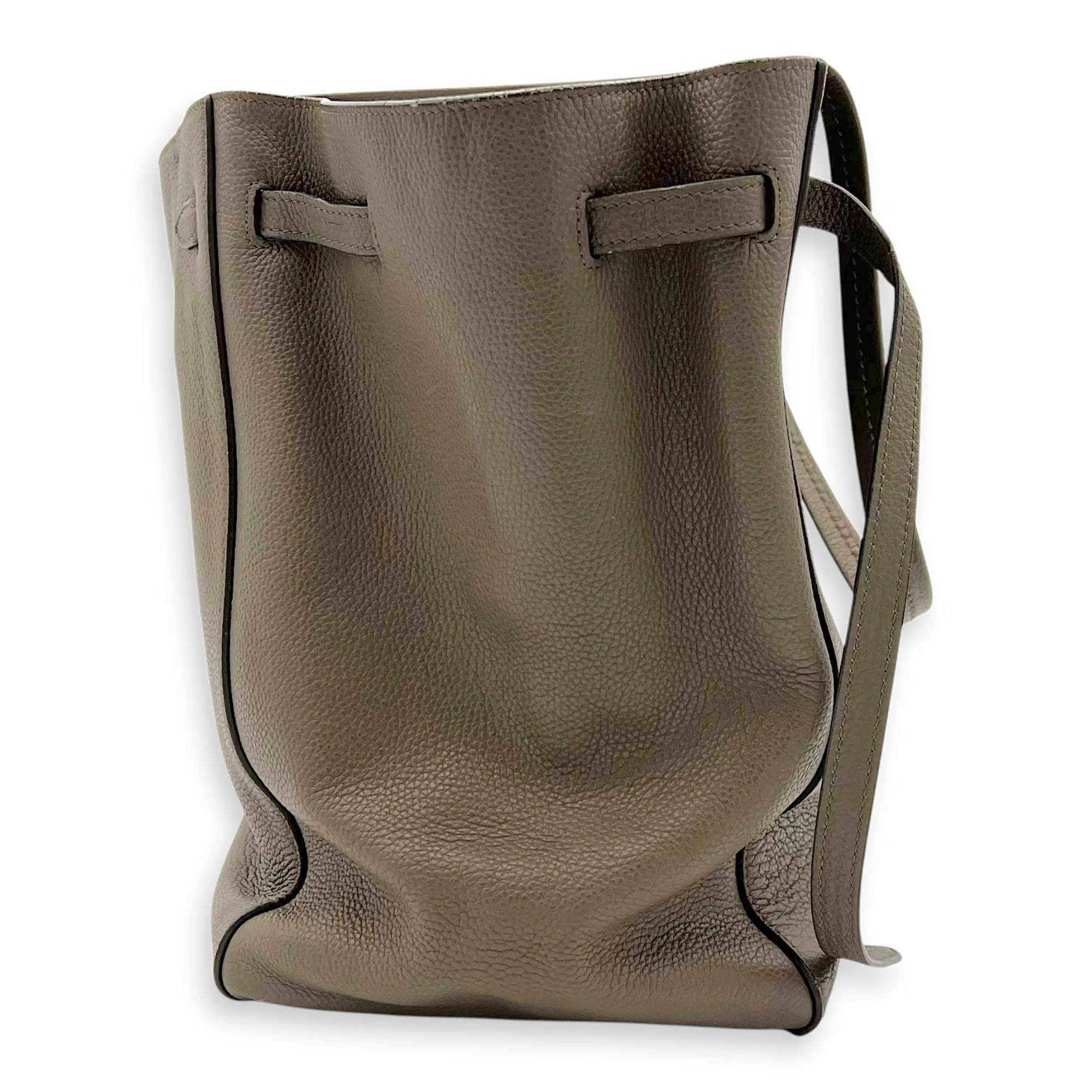 Phantom Grey Tote Bag in Calfskin, Gold hardware