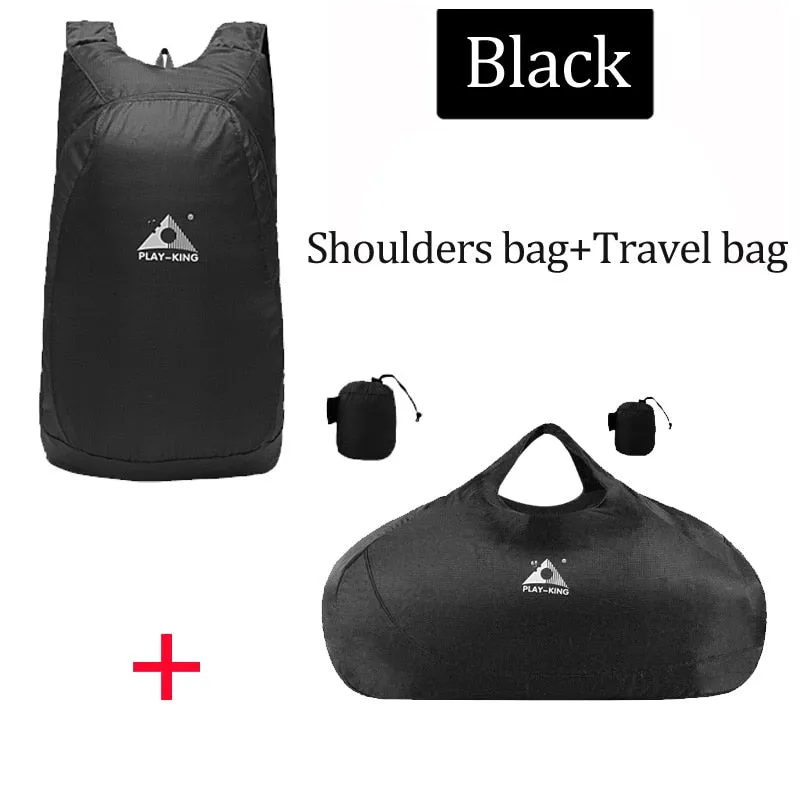 PLAYKING  Lightweight Backpack Ultralight Packable Foldable  Rucksacks Outdoor Travel Bag