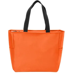Port Authority Neon Orange Essential Zip Tote