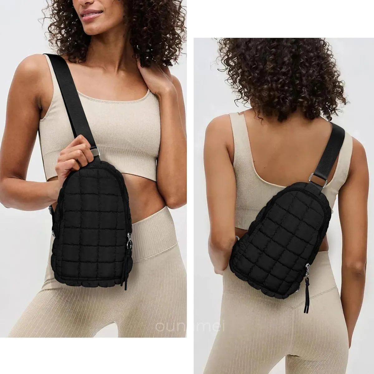 Puffer Quilted Sling Bag