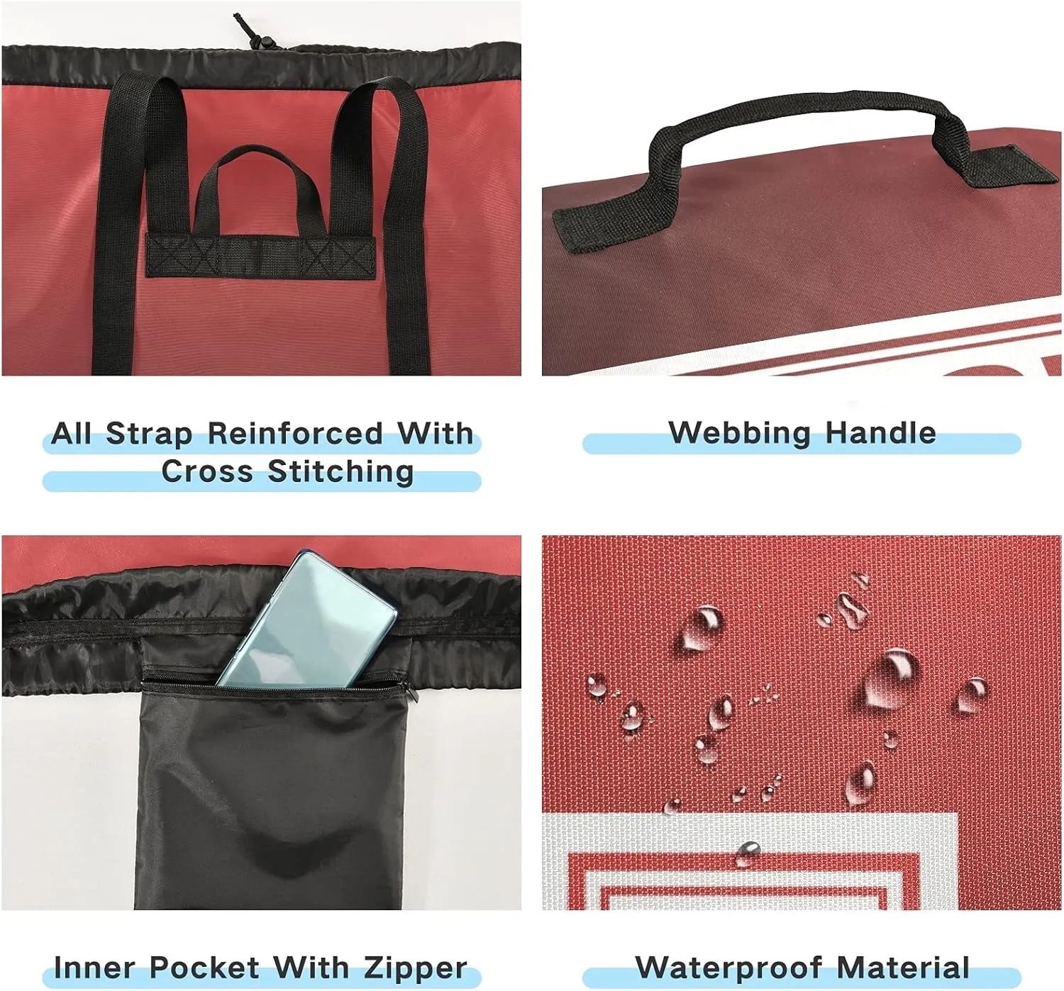 Red Black Gradient Laundry Backpack Large Heavy Duty Laundry Bag for College Students Laundry bag with Shoulder Straps Dirty Clothes Organizer for Traveling Waterproof