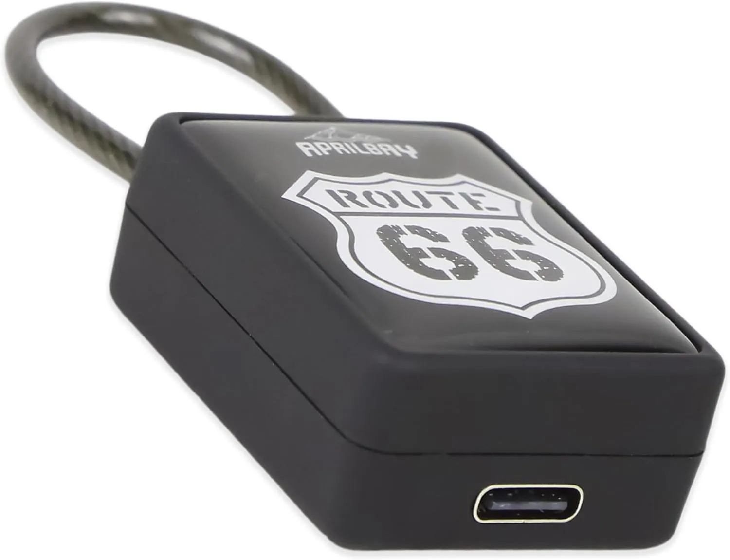 Route 66 Smart Biometric Thumbprint Padlock - Keyless Rechargeable Fingerprint Locker Lock for Gym, School, Backpacks, Luggage & Suitcase