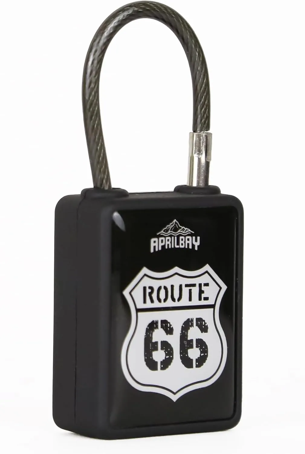 Route 66 Smart Biometric Thumbprint Padlock - Keyless Rechargeable Fingerprint Locker Lock for Gym, School, Backpacks, Luggage & Suitcase