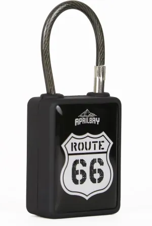 Route 66 Smart Biometric Thumbprint Padlock - Keyless Rechargeable Fingerprint Locker Lock for Gym, School, Backpacks, Luggage & Suitcase