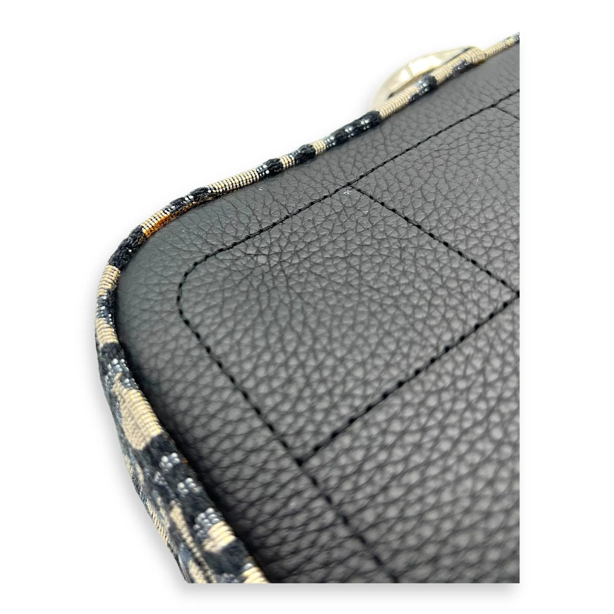 Safari Crossbody Bag Blue in Jacquard, Silver hardware