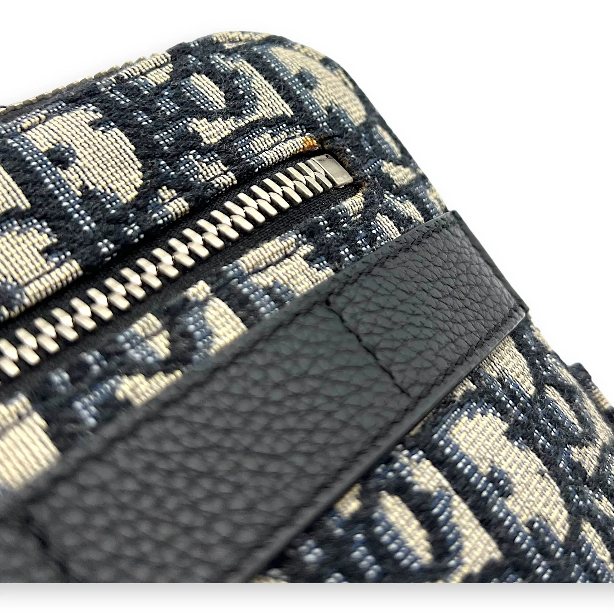 Safari Crossbody Bag Blue in Jacquard, Silver hardware