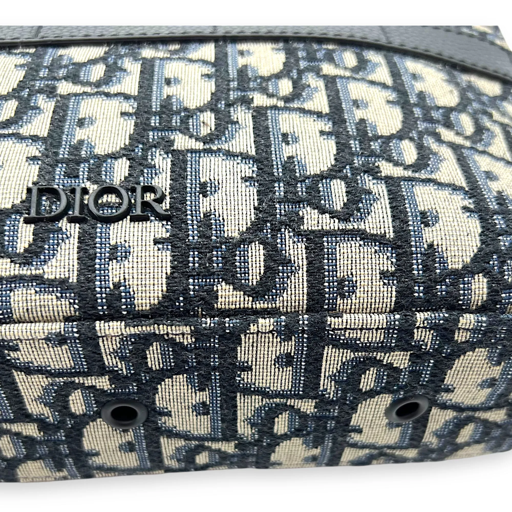 Safari Crossbody Bag Blue in Jacquard, Silver hardware