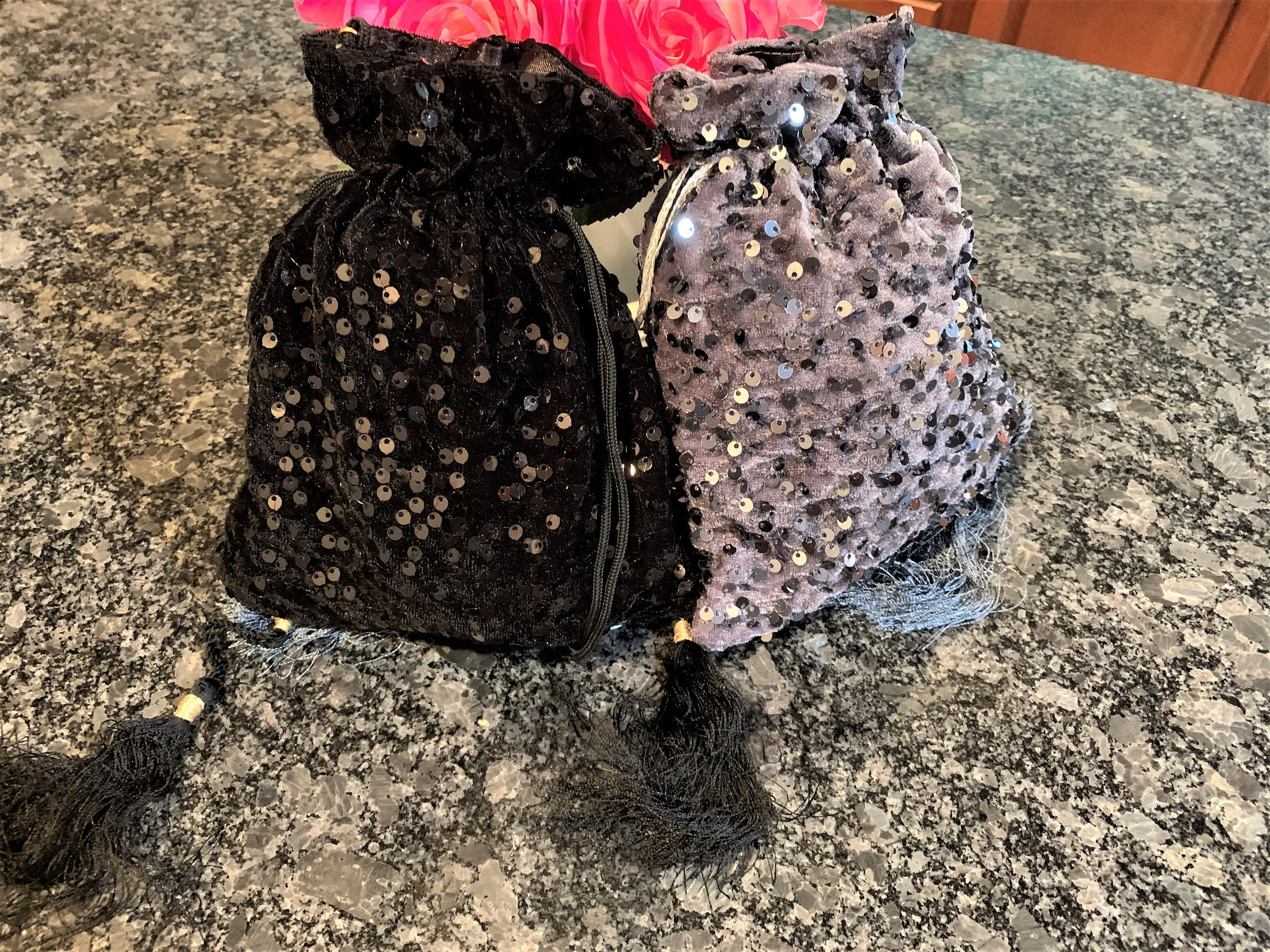 Sequin Embroidery Purse