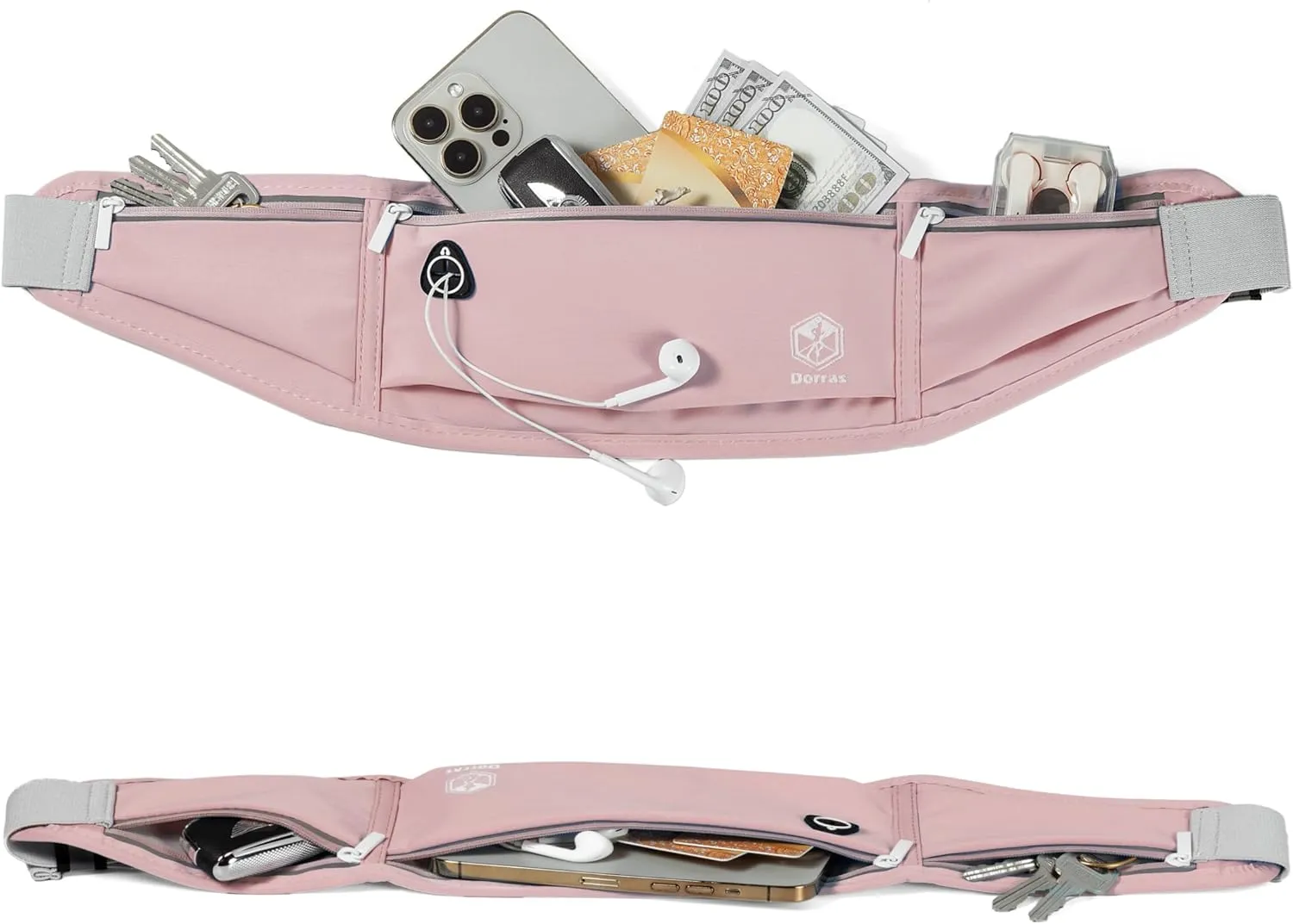 Slim Running Belt Fanny Pack for Women & Men, Running Phone Holder Runners Belt Waist Pack Bag for Running Hiking Sports