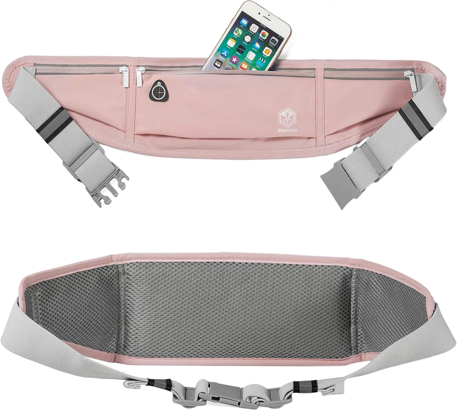 Slim Running Belt Fanny Pack for Women & Men, Running Phone Holder Runners Belt Waist Pack Bag for Running Hiking Sports