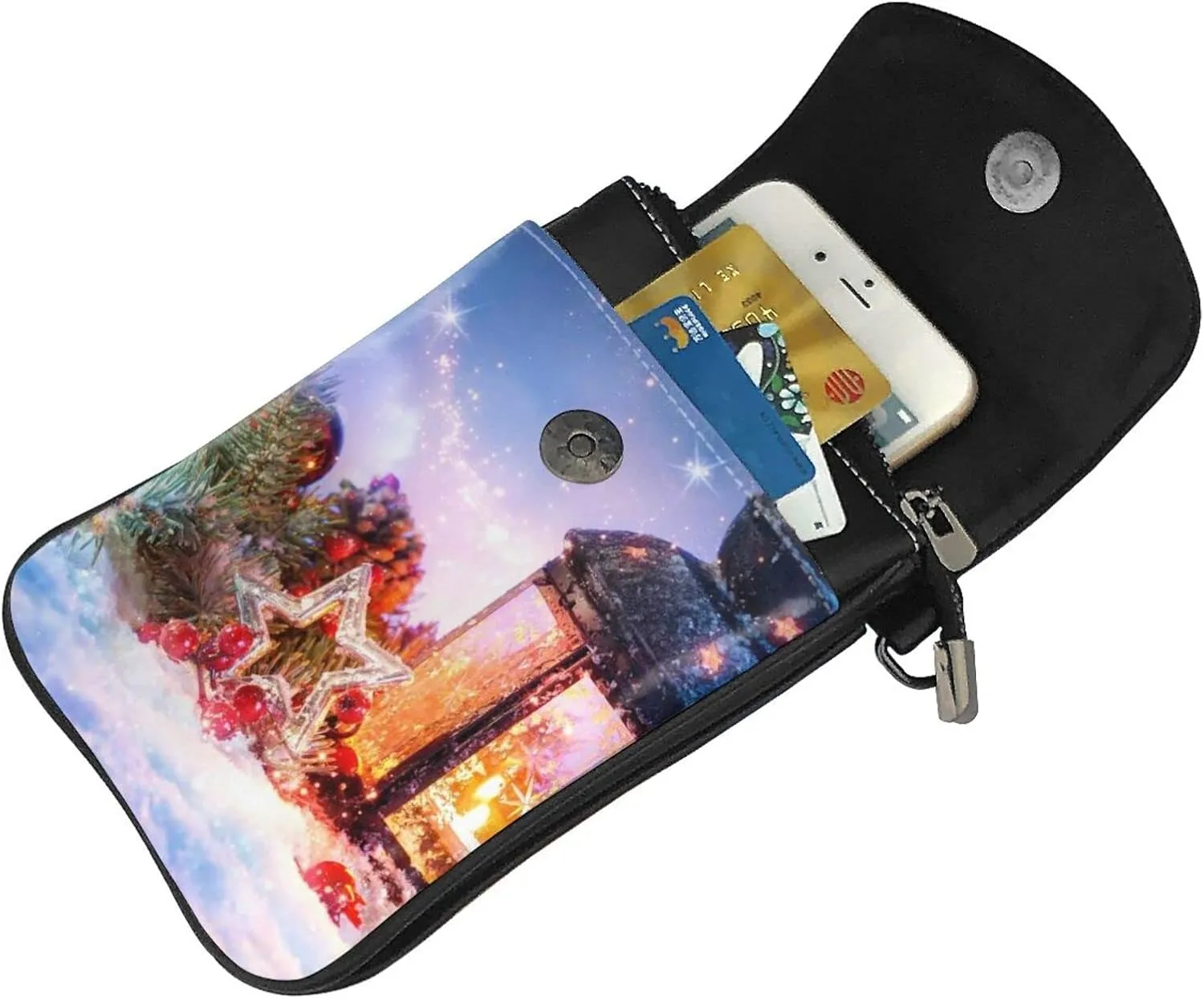 Small Crossbody Bag For Women,Leather Phone Purse Women'S Shoulder Handbags Wallet Purse -Leopard Print