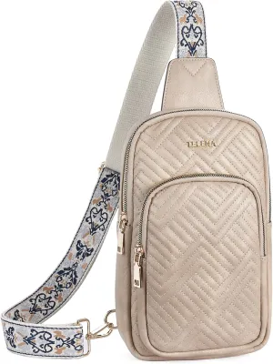 Telena Large Sling Bag Crossbody Bags for Women Fanny Packs Cross Body with Adjustable Strap