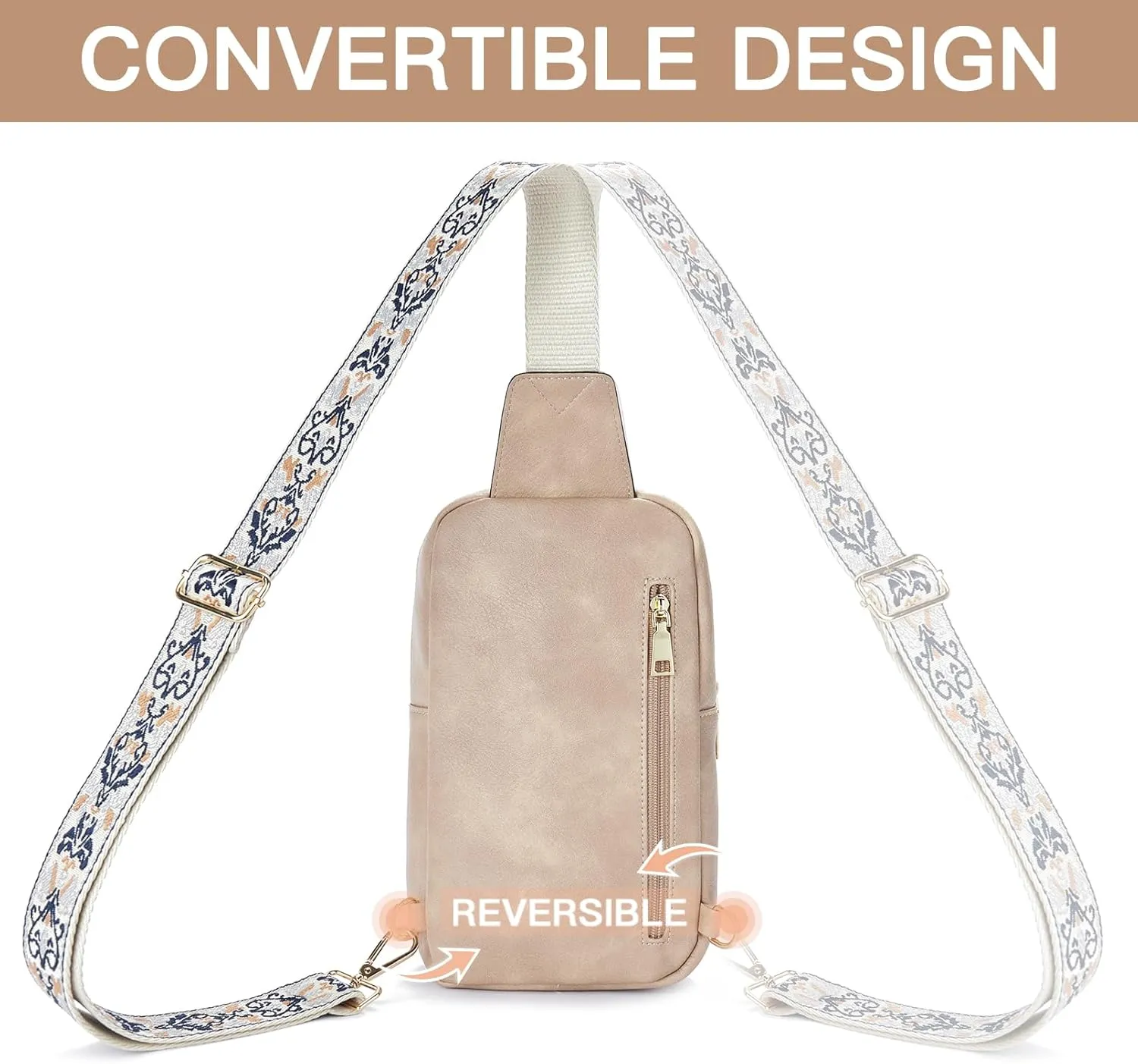Telena Large Sling Bag Crossbody Bags for Women Fanny Packs Cross Body with Adjustable Strap