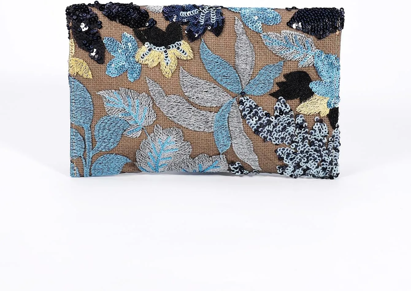 Verdusa Women's Floral Embroidery Sequin Evening Clutch Bags Party Purses