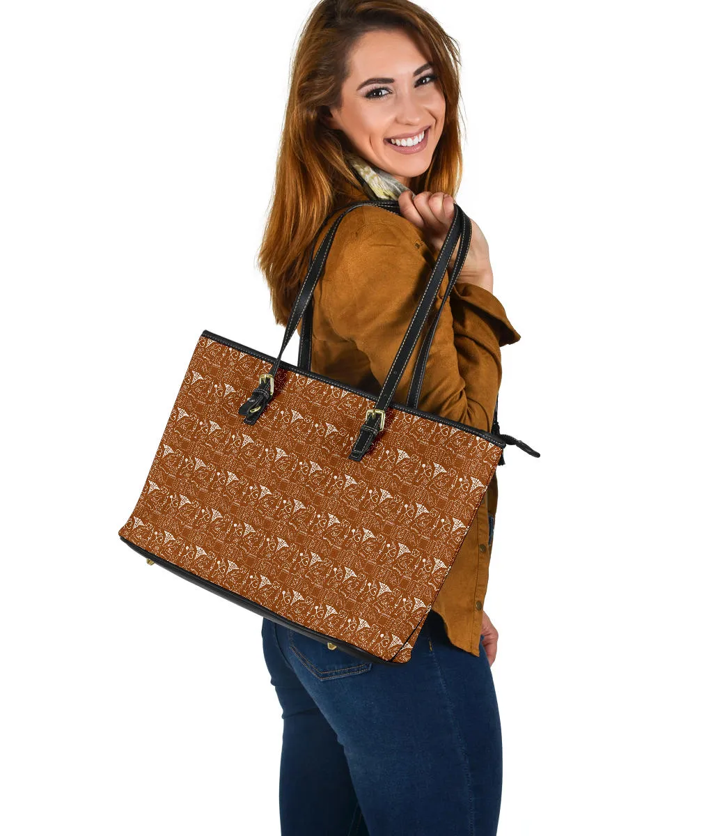Veterinary Technician Large PU Faux Leather Tote Bag