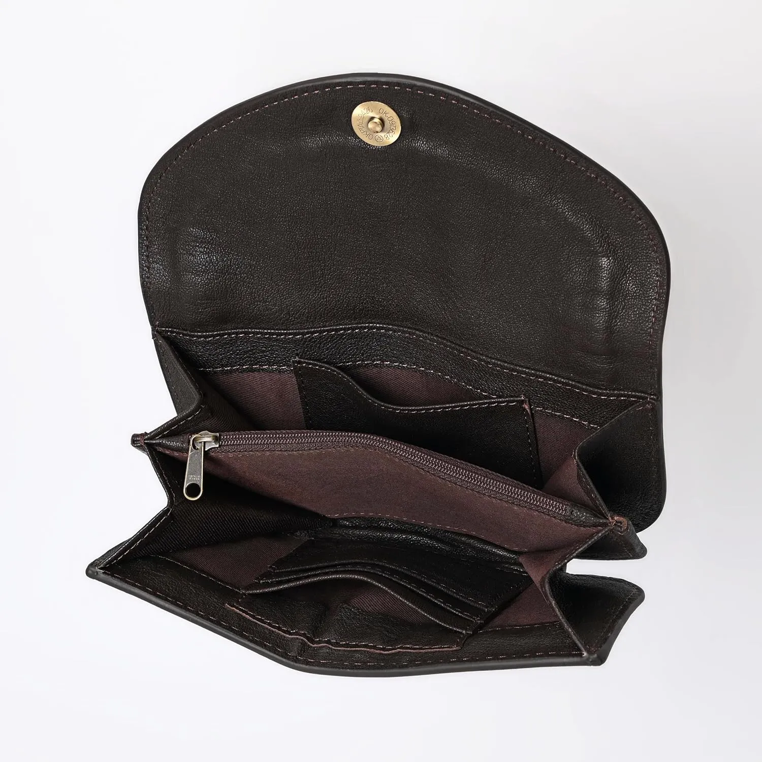 Women Cowhide Hairon and Tooled Leather Western Handmade Ladies Clutch Trifold Wallet